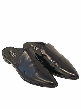 SHELLYS London Black Cantara Slides Size 8.5